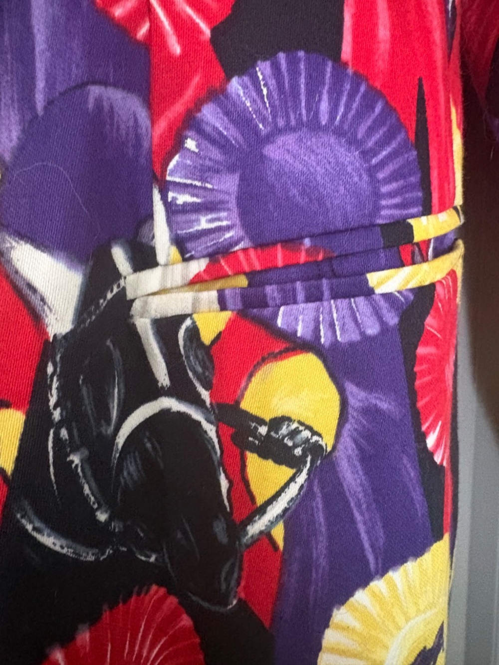 Vintage Escada Equestrian Horse & Prize Ribbon Statement Blazer 42 Like New - Picture 8 of 16